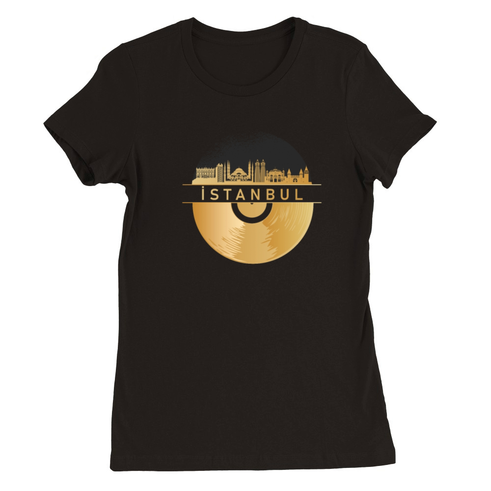Vinyl-Record-Player Disco-Music Premium Womens Crewneck T-shirt