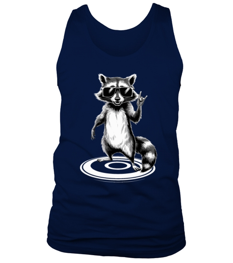 Rock On Concert Festival Music Funny Raccoon Tank Top Unisex