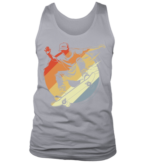 Skateboarding Boy Vintage Look Tank Top Unisex