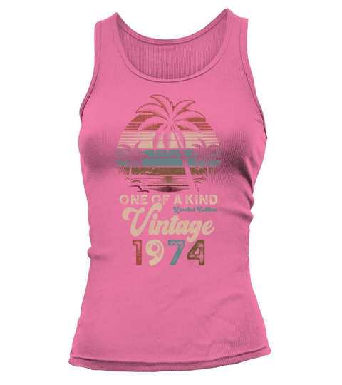 Vintage 1974 Birthday Palm Trees Tank top Woman