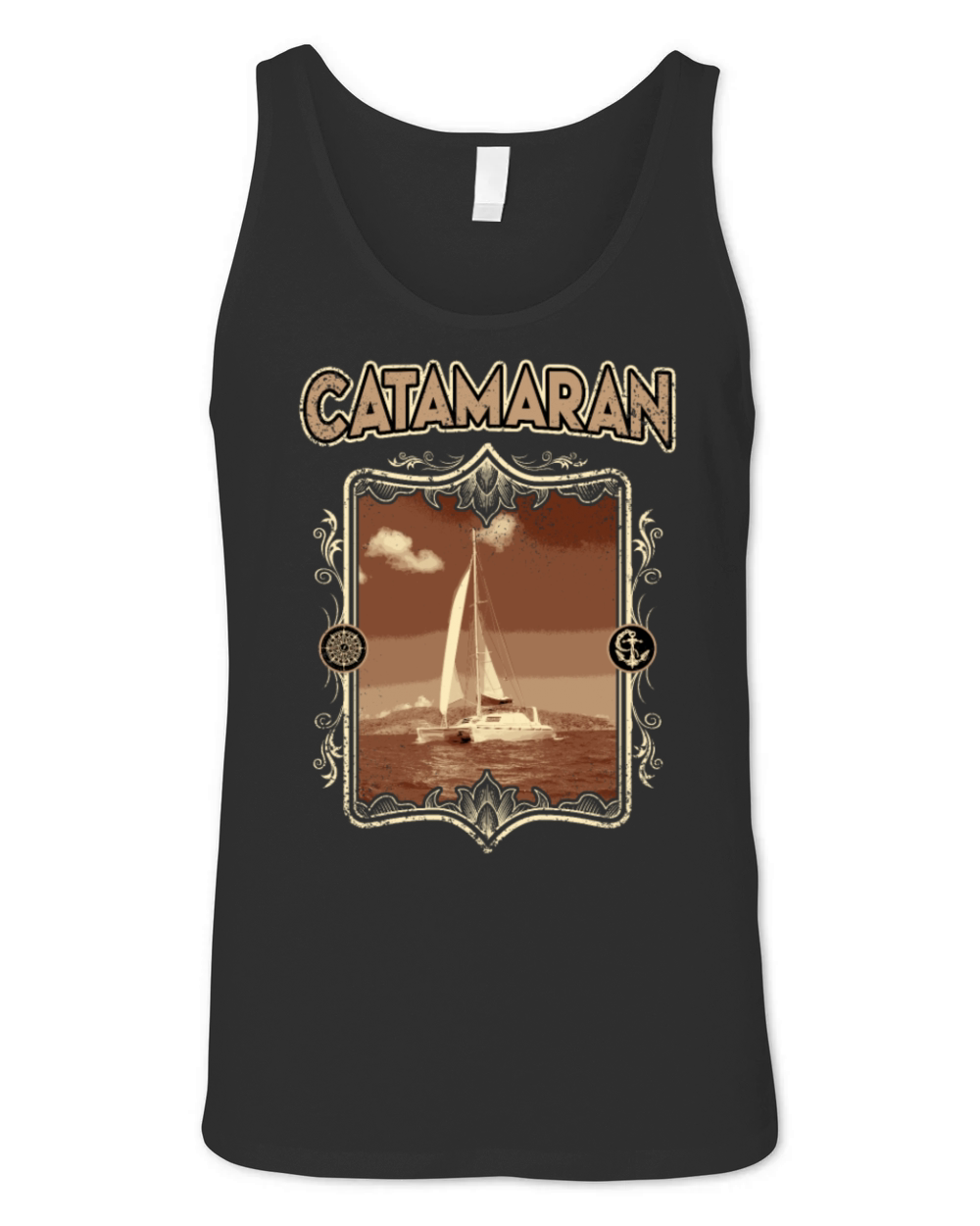 Catamaran-Sailing Yachting-Sailor Vintage Unisex Jersey Tank
