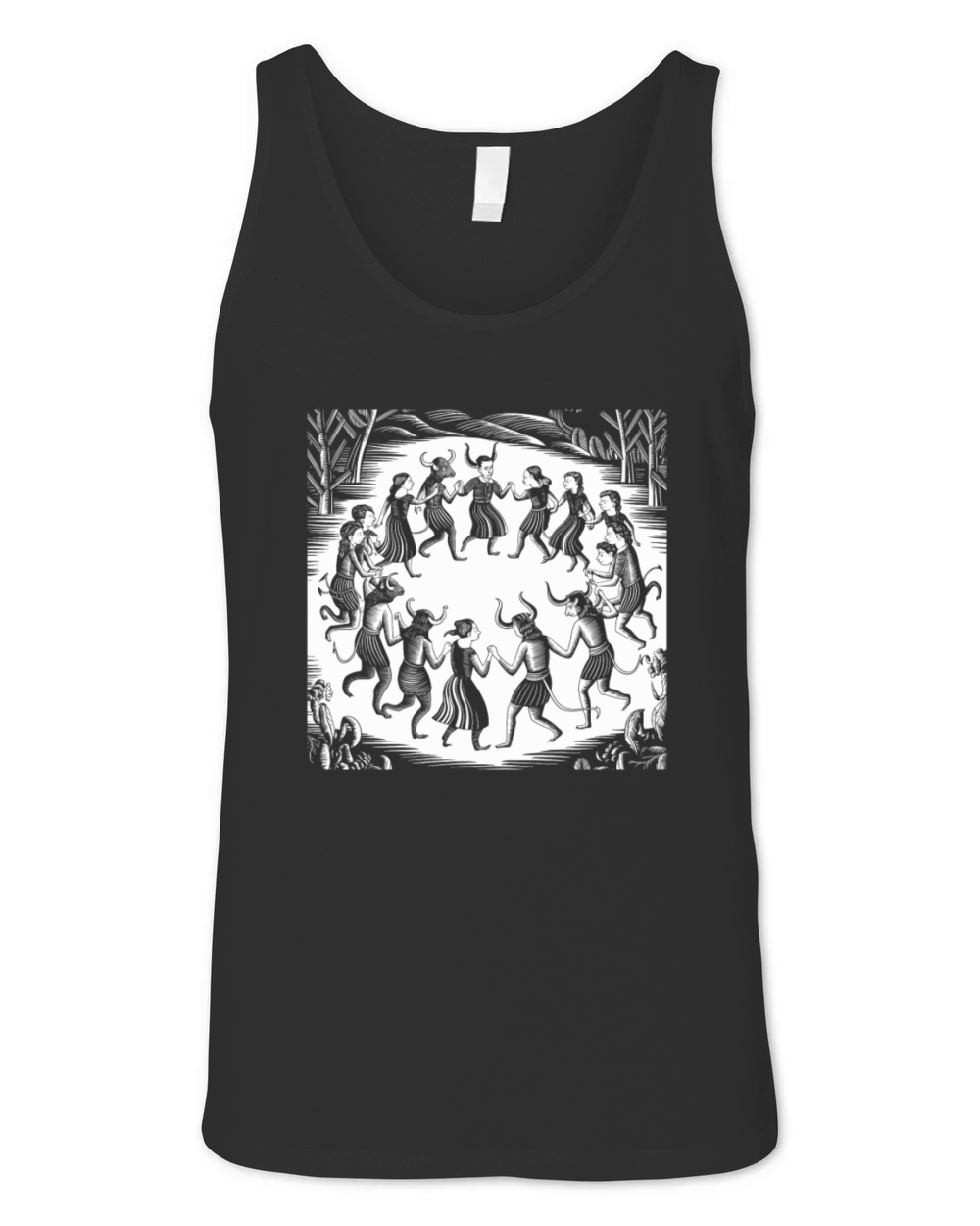Dance with the Devil Dark and Mysterious Design Unisex Jersey Tank