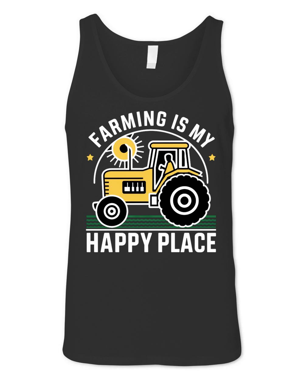 Farming is My Happy Place (3) Unisex Jersey Tank