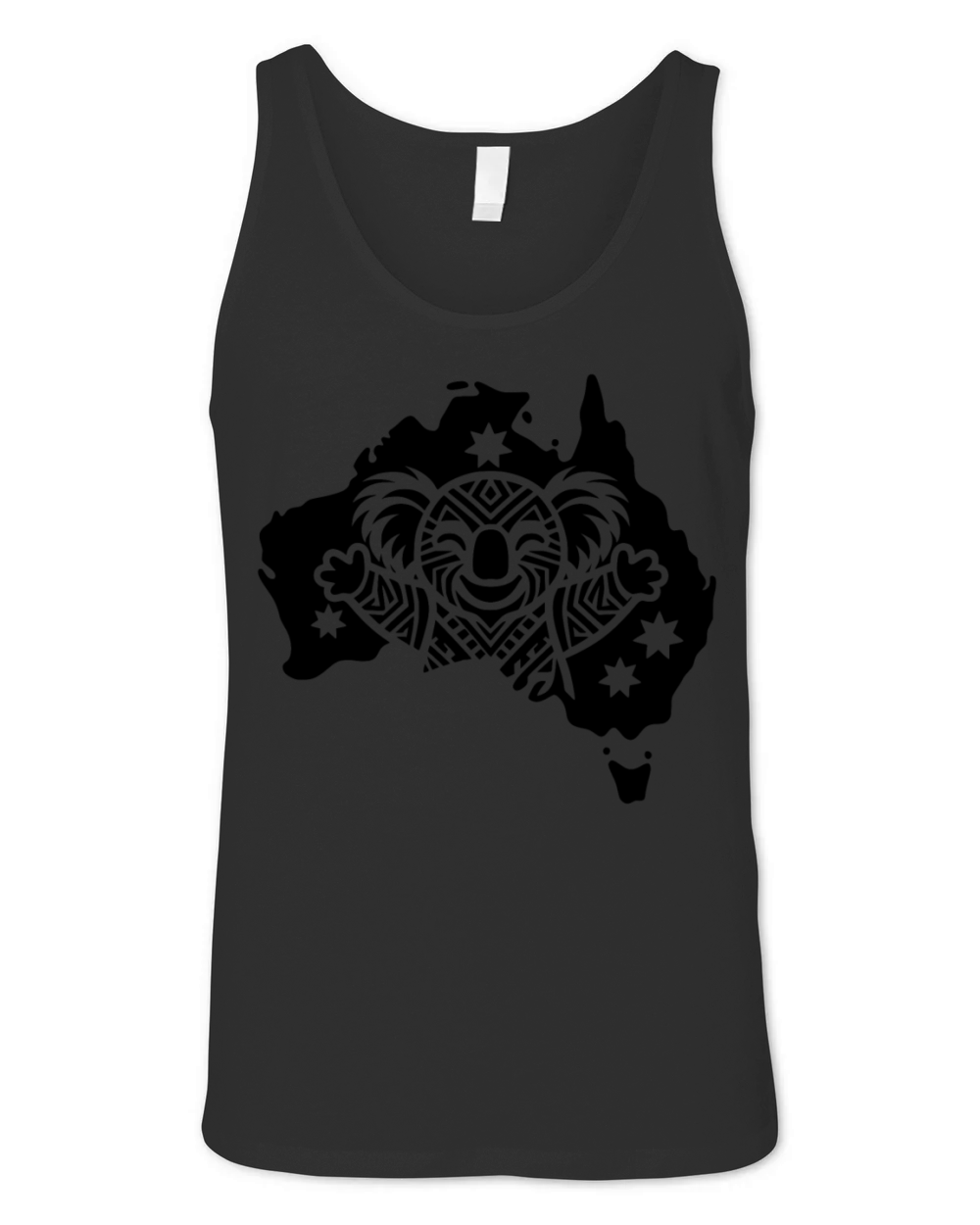 Happy Australian Koala Continent Tattoo Style Unisex Jersey Tank