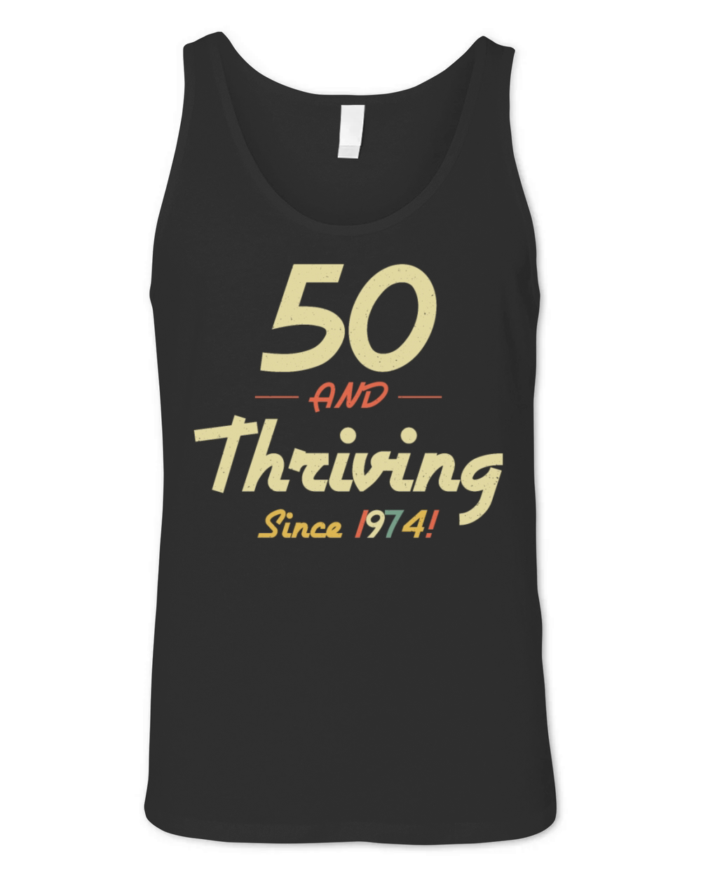 Vintage 1974 50th Birthday Gift for Dad Mom Unisex Jersey Tank