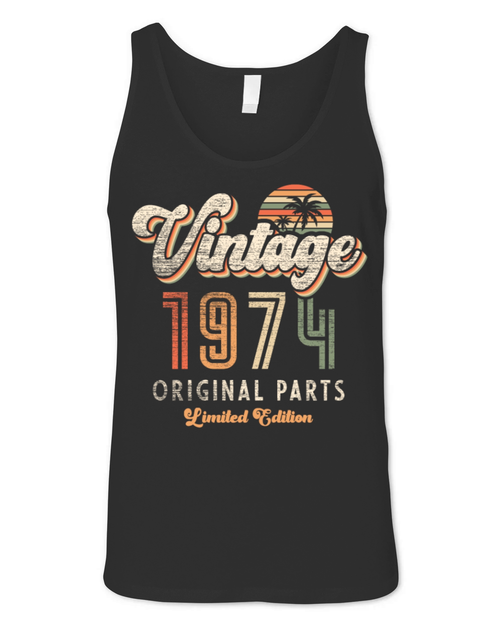 Vintage 1974 Birthday Retro Unisex Jersey Tank