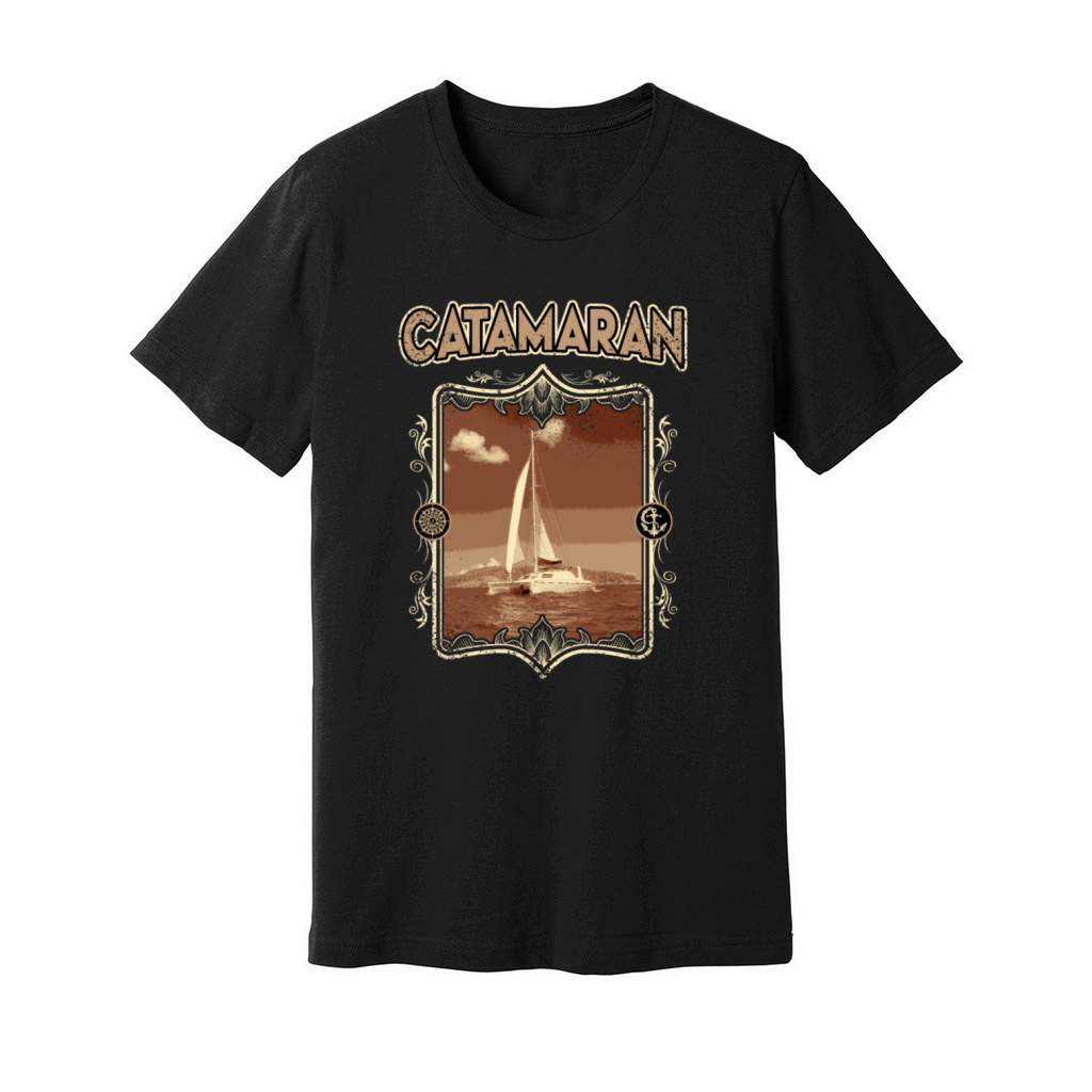 Catamaran-Sailing Yachting-Sailor Vintage Unisex Jersey Tee