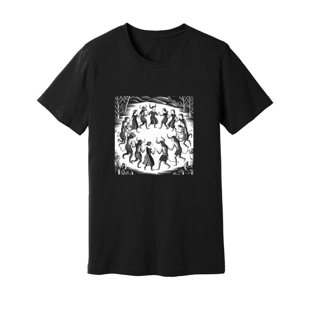 Dance with the Devil Dark and Mysterious Design Unisex Jersey Tee