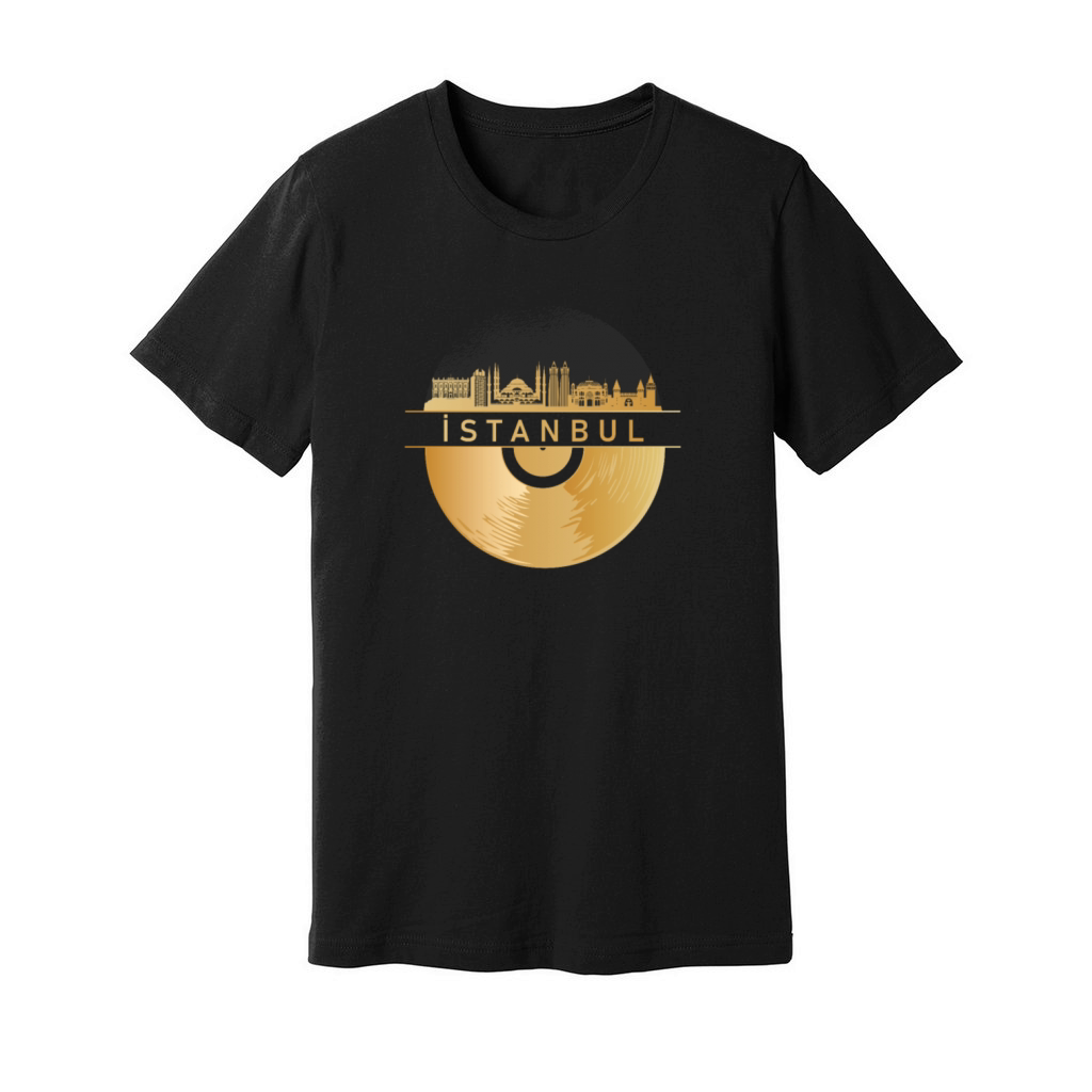 Vinyl-Record-Player Disco-Music Unisex Jersey Tee