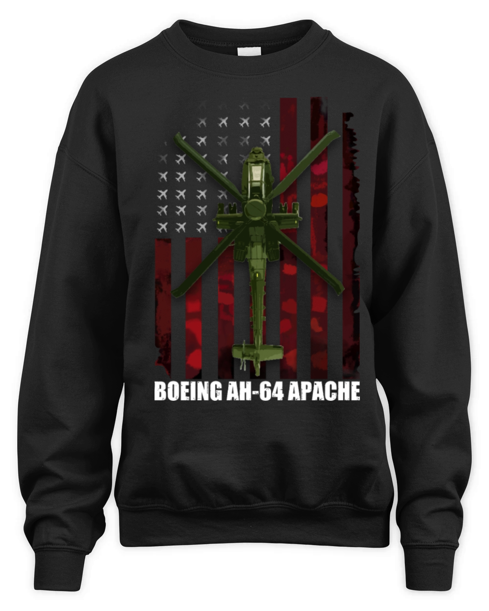 aH 64 apache attack helicopter Unisex Premium Crewneck Sweatshirt