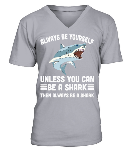 be a shark V-Neck T-shirt