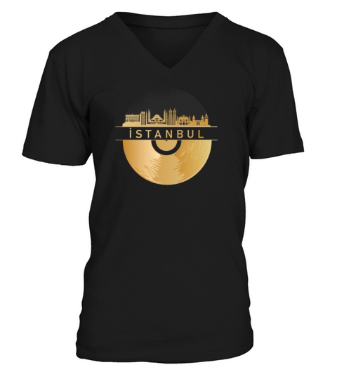 Vinyl-Record-Player Disco-Music V-Neck T-shirt