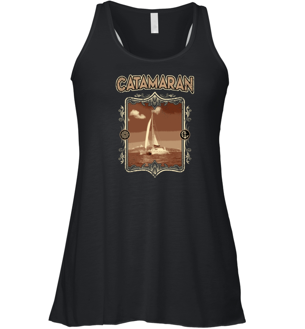 Catamaran-Sailing Yachting-Sailor Vintage Women's Flowy Tank Top