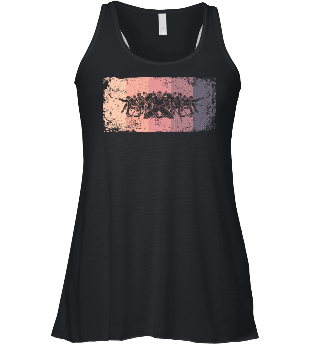 Ice Hockey Player Vintage Ice Hockey Women's Flowy Tank Top
