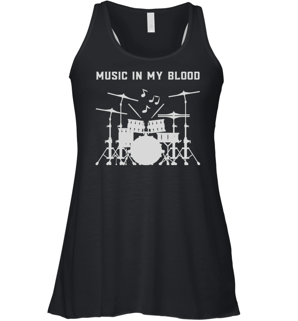 Music in My Blood - Drums Women's Flowy Tank Top