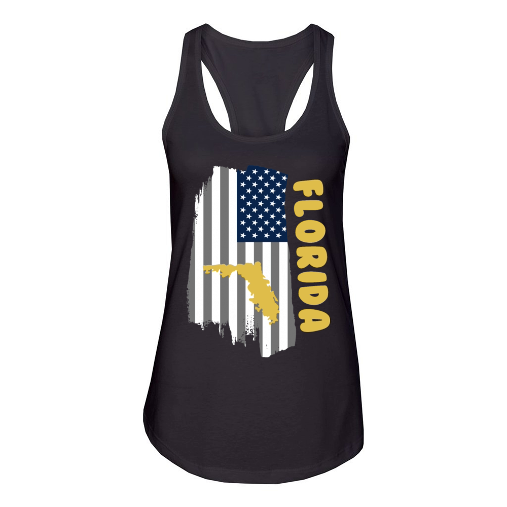 vintage florida retro Women's Racerback Tank