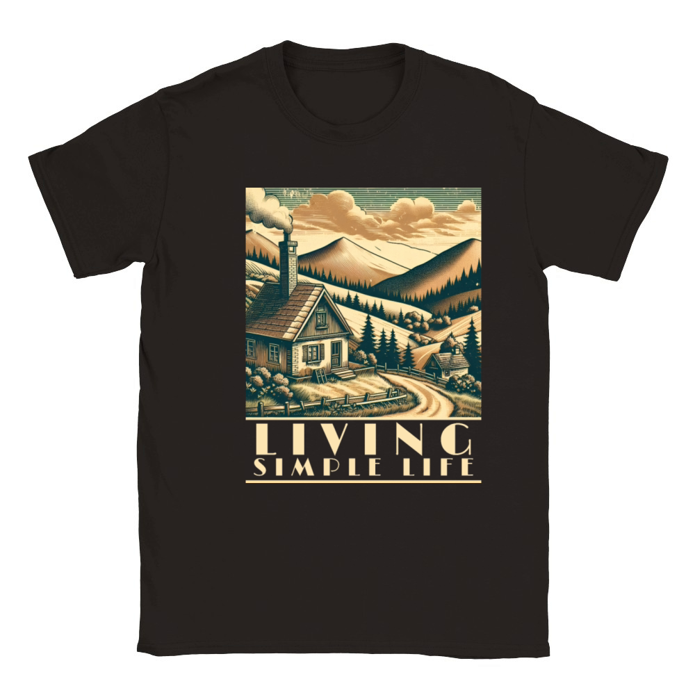 Cozy Cottage Retro Art Classic Kids Crewneck T-shirt