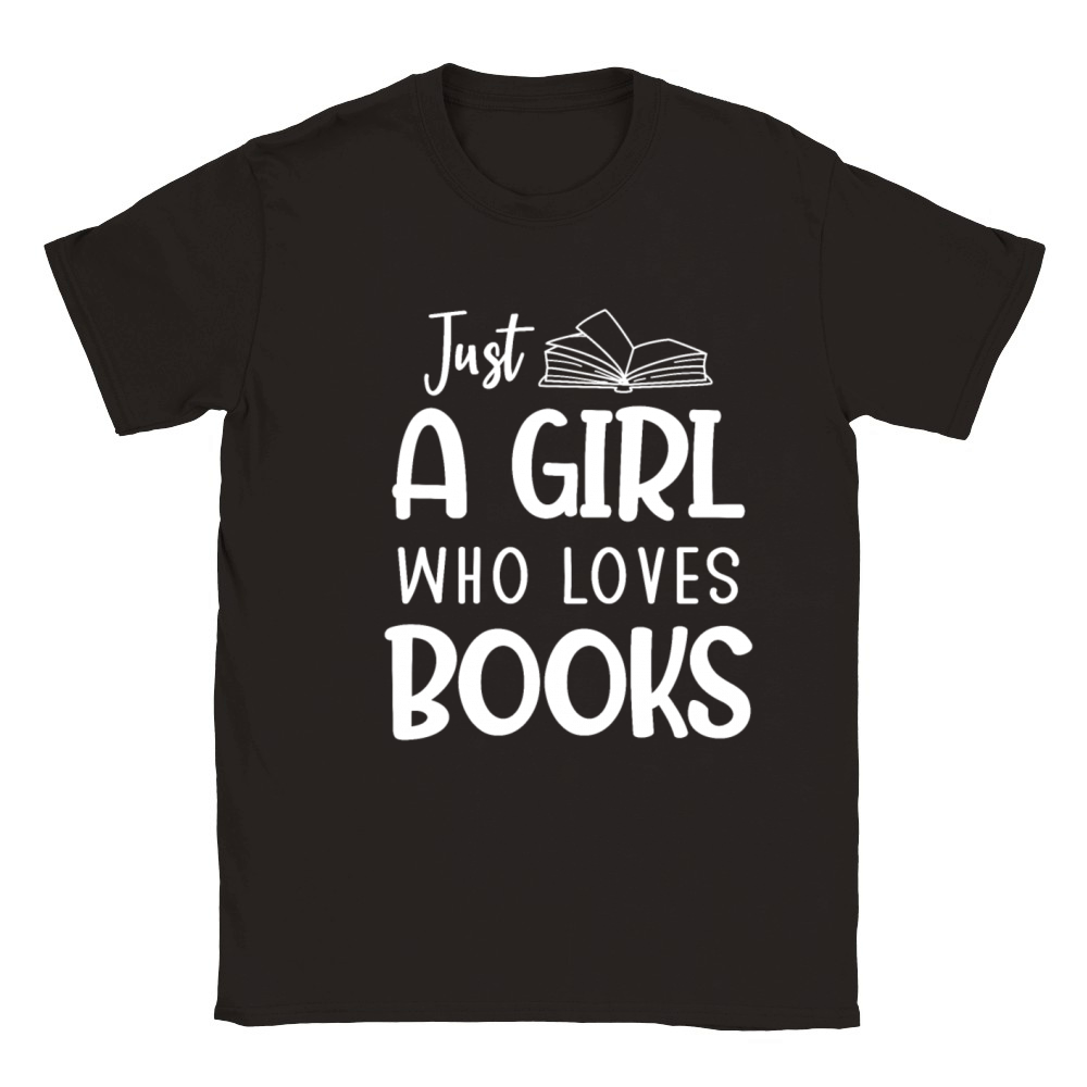 Girls Book Lover Reader Desing Funny Reading Classic Kids Crewneck T-shirt