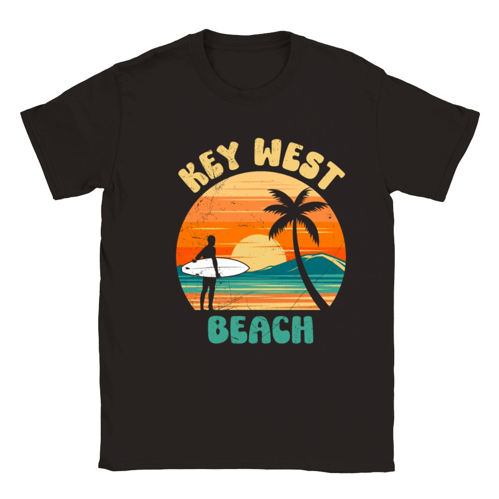 KEY-WEST BEACH Vintage Sunshine-State Florida Classic Kids Crewneck T-shirt