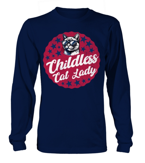 Childless Cat Lady Vintage Long sleeved Unisex