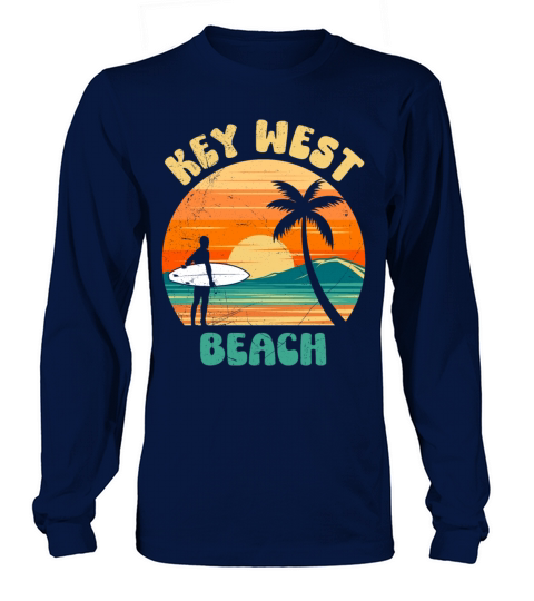 KEY-WEST BEACH Vintage Sunshine-State Florida Long sleeved Unisex