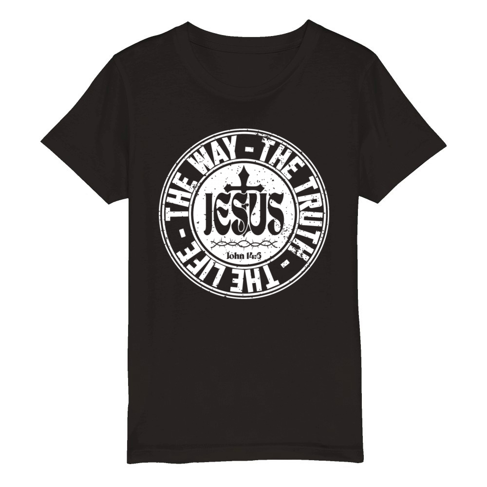 Jesus The Way Truth Life Love Jesus Christian Organic Kids Crewneck T-shirt