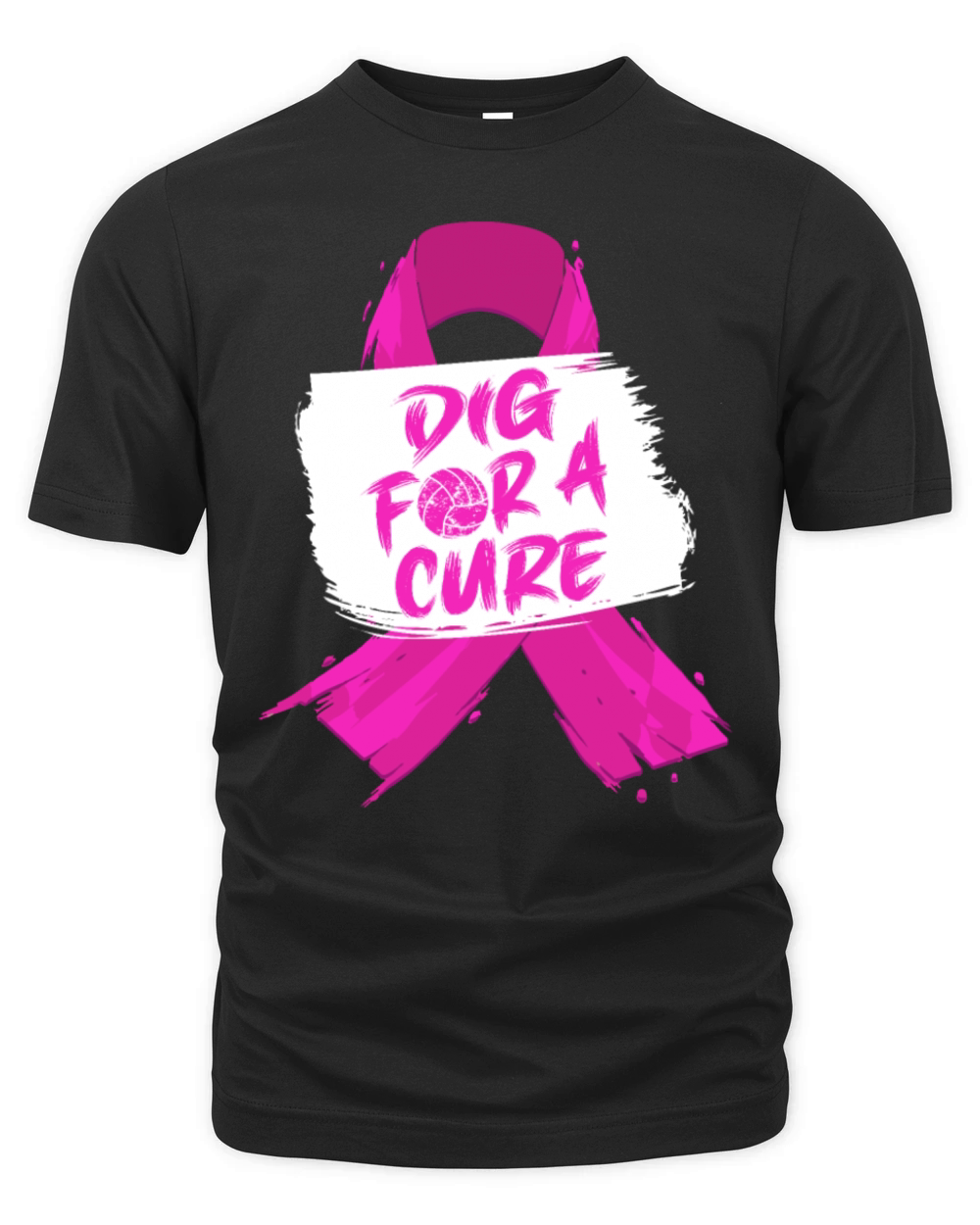 Dig For A Cure Breat CancerPink Ribbon Organic Unisex T-shirt