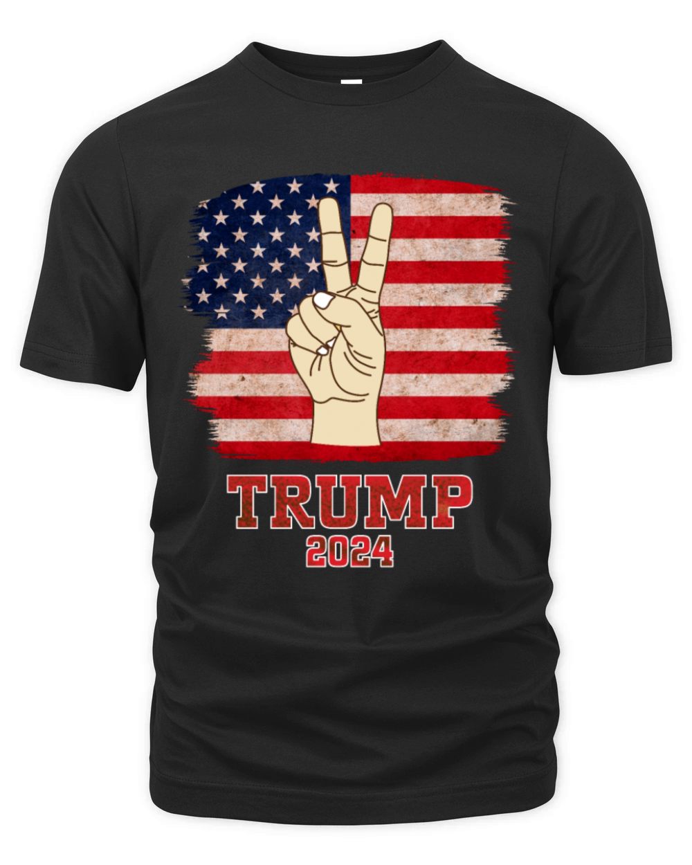 Trump Fist 2024 Vintage US Flag Design Organic Unisex T-shirt