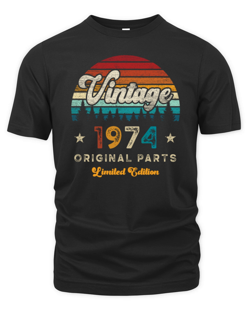 Vintage 1974 Birthday Retro Organic Unisex T-shirt