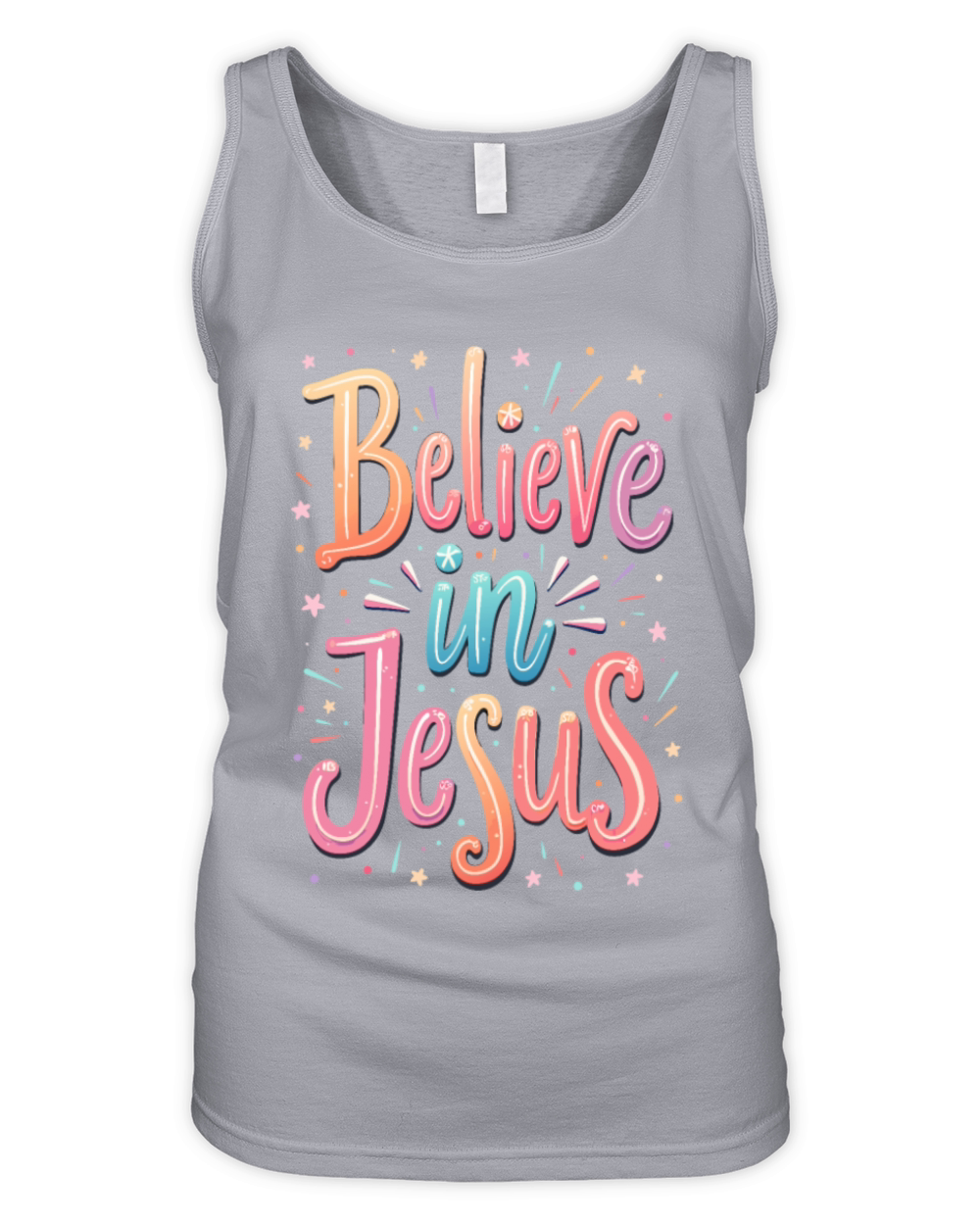 Believe in Jesus - Christian Inspirational Quote Organic Women's Tank Top