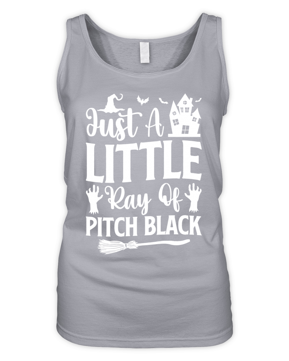 Just A Little Ray Of Pitch Black Organic Women's Tank Top