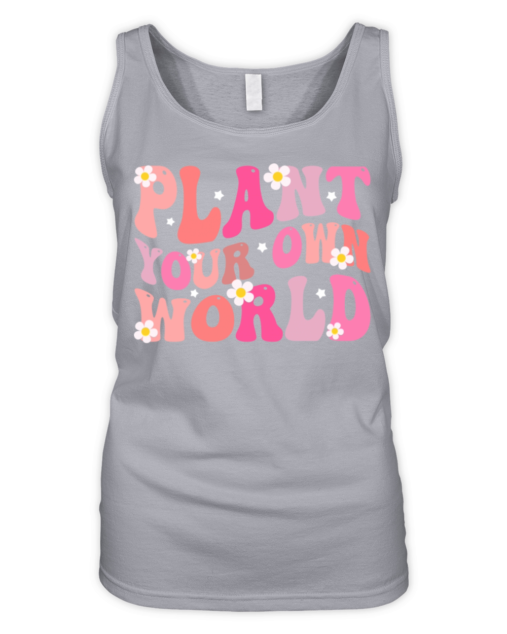 plant your own world Floral Motivational Organic Women's Tank Top