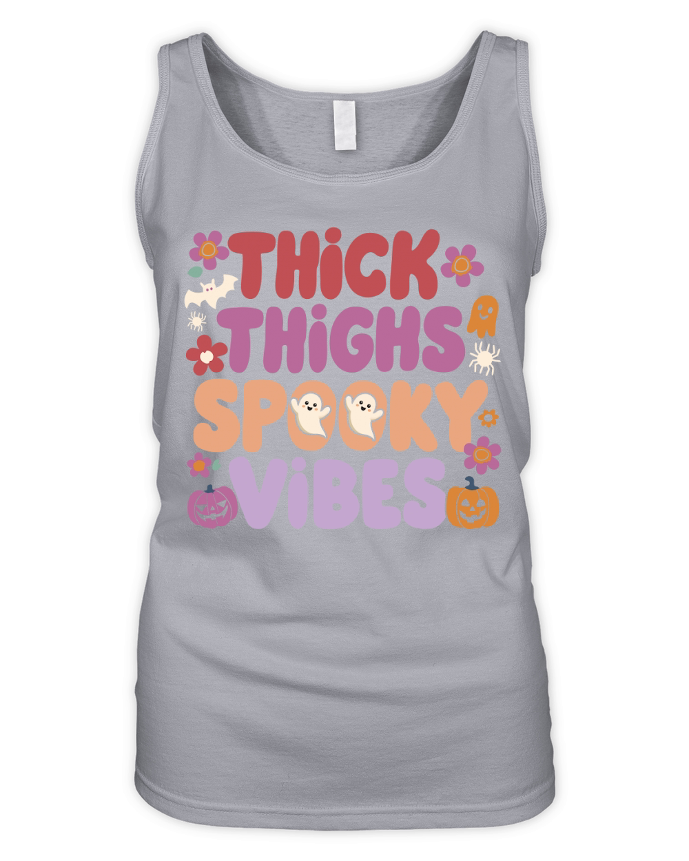 Thick Thighs Spooky Vibes Organic Women's Tank Top