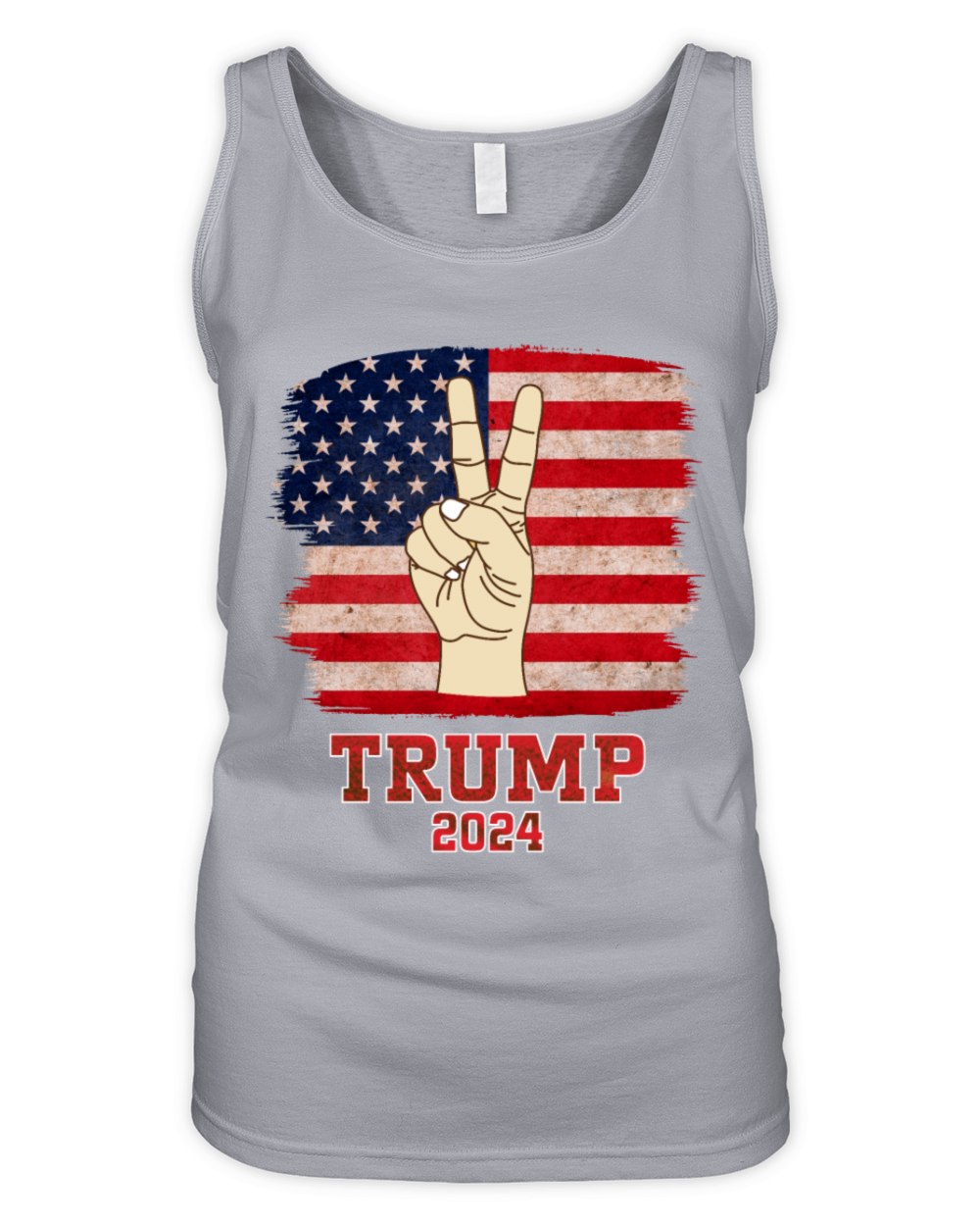 Trump Fist 2024 Vintage US Flag Design Organic Women's Tank Top