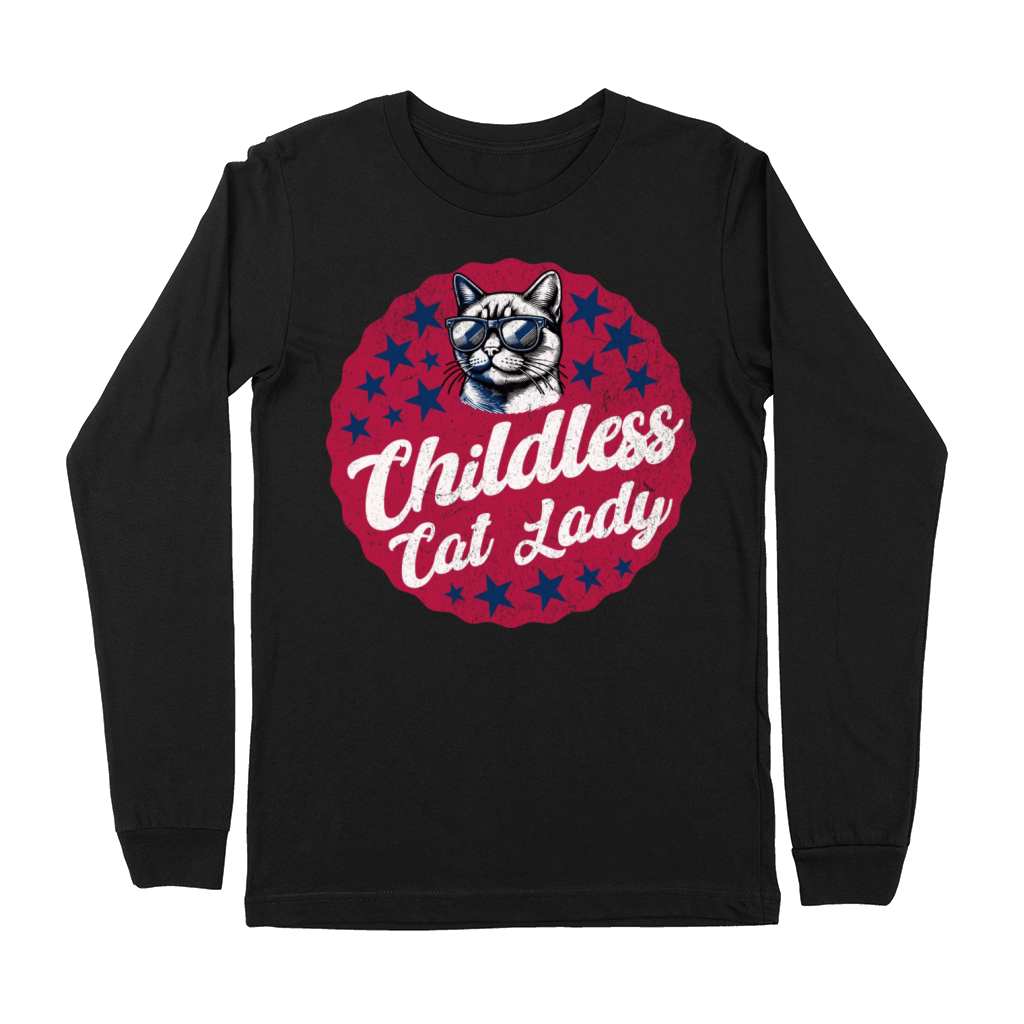 Childless Cat Lady Vintage Premium Long Sleeve