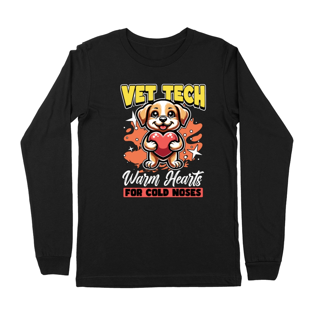 Vet Tech Warm Hearts For Cold Nose Veterinarian Premium Long Sleeve