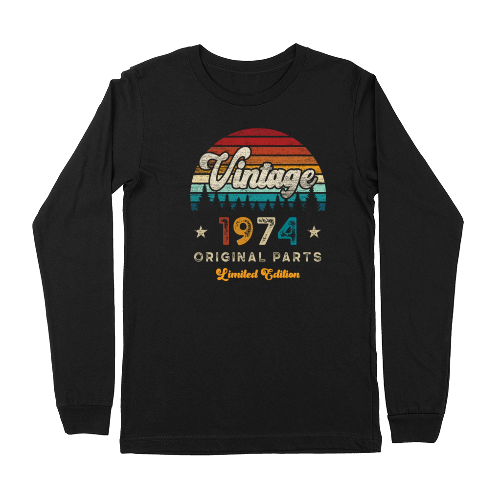 Vintage 1974 Birthday Retro Premium Long Sleeve