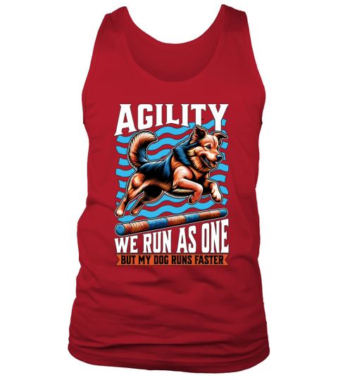 Dog Agility We Run As One Dog Sport Enthusiast Tank Top Unisex