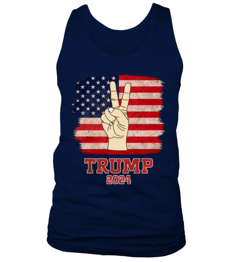 Trump Fist 2024 Vintage US Flag Design Tank Top Unisex