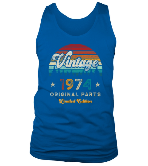 Vintage 1974 Birthday Retro Tank Top Unisex