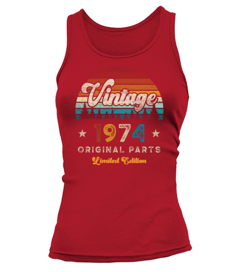 Vintage 1974 Birthday Retro Tank top Woman