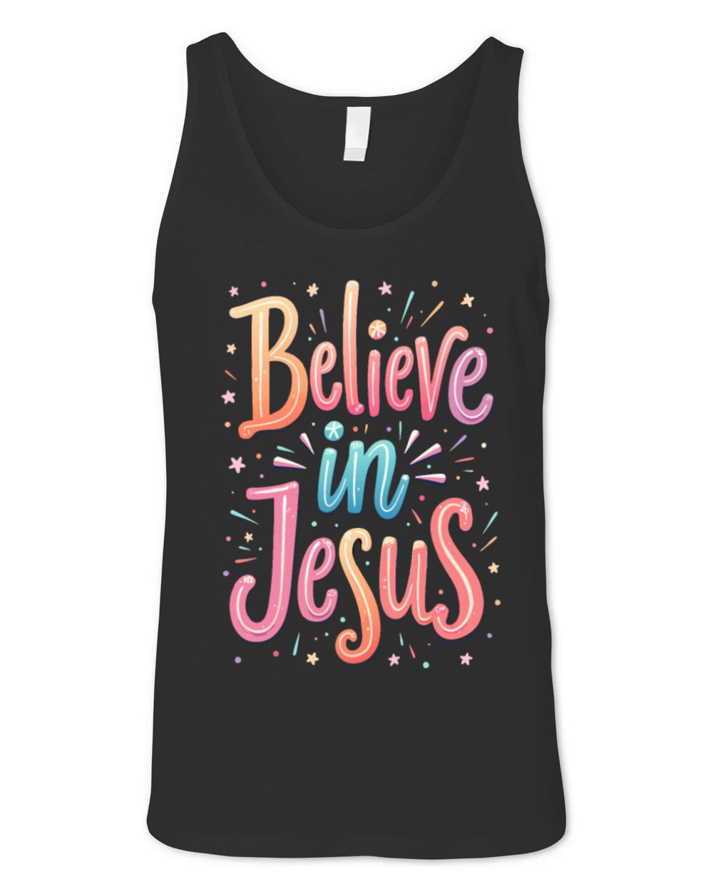 Believe in Jesus - Christian Inspirational Quote Unisex Jersey Tank