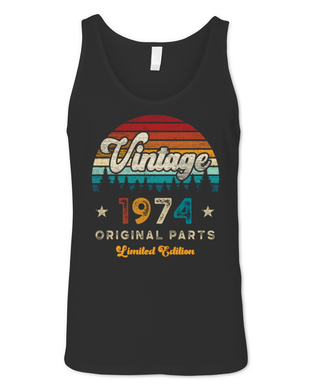 Vintage 1974 Birthday Retro Unisex Jersey Tank