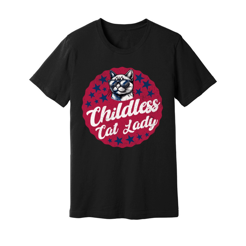 Childless Cat Lady Vintage Unisex Jersey Tee