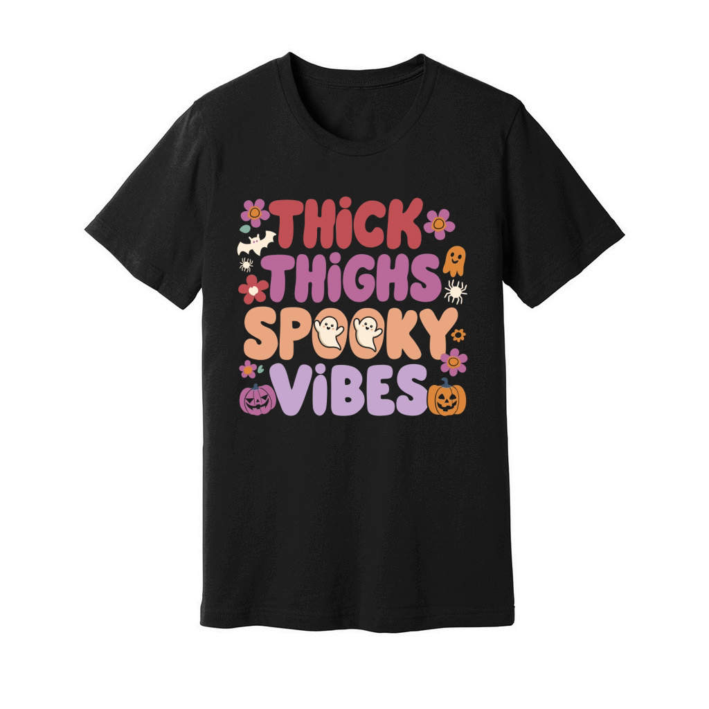 Thick Thighs Spooky Vibes Unisex Jersey Tee