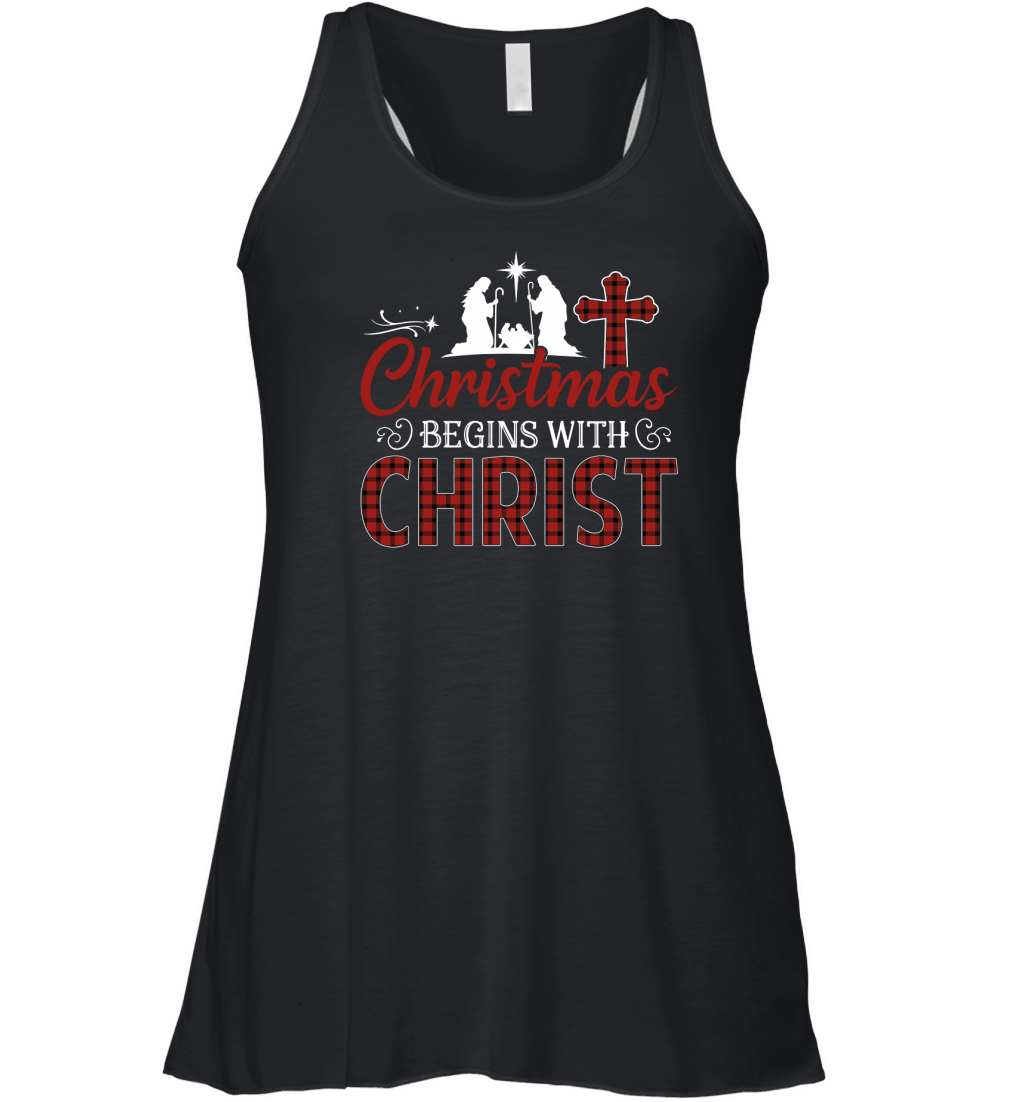 Christmas BEGING WITH Christ Women's Flowy Tank Top