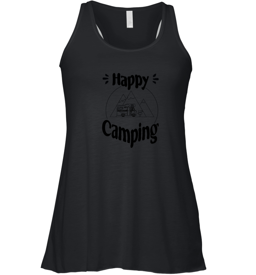 Happy Camping - happy cool graphic design Women's Flowy Tank Top