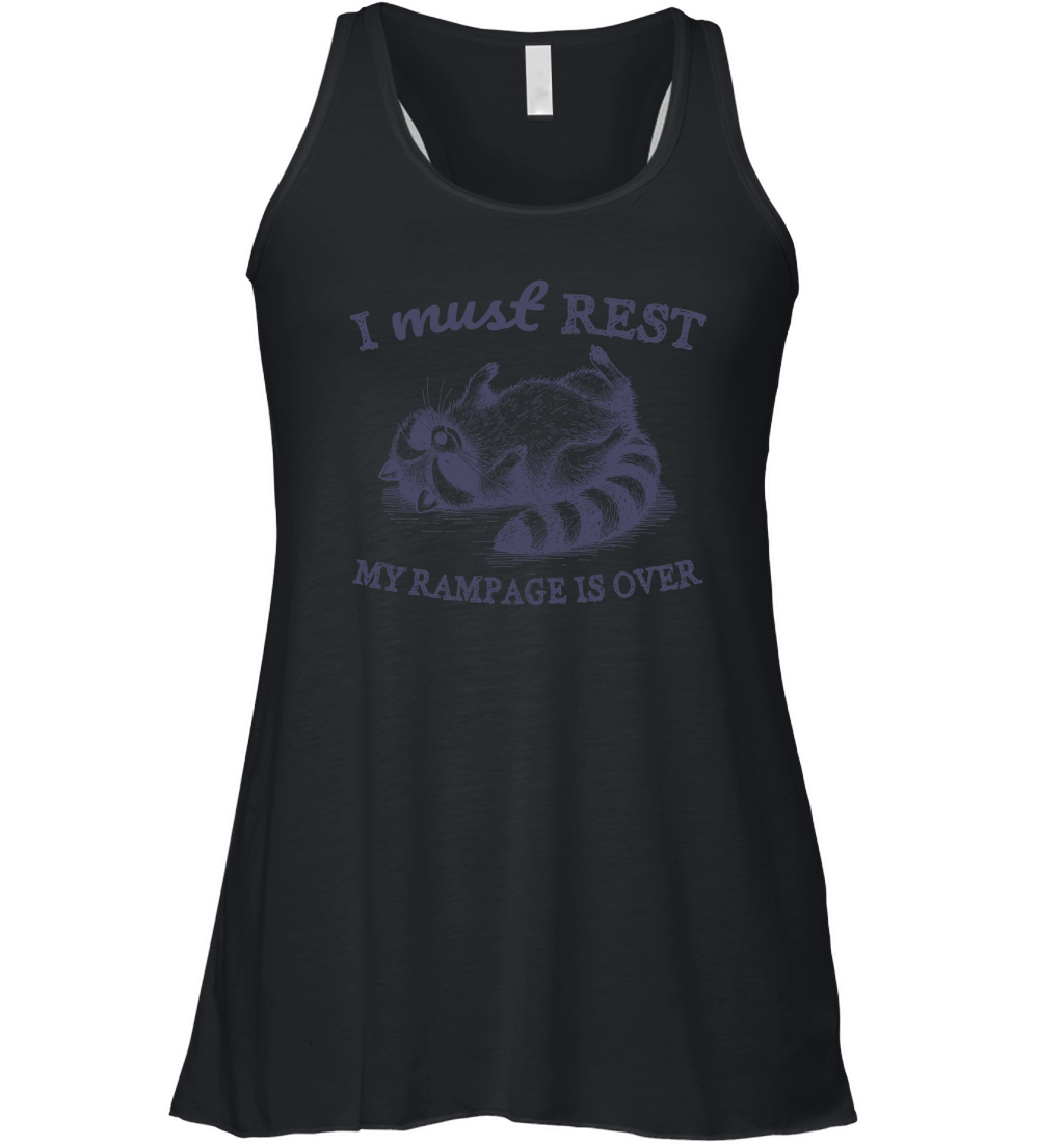 Raccoon weird sleeping L dViolet Women's Flowy Tank Top