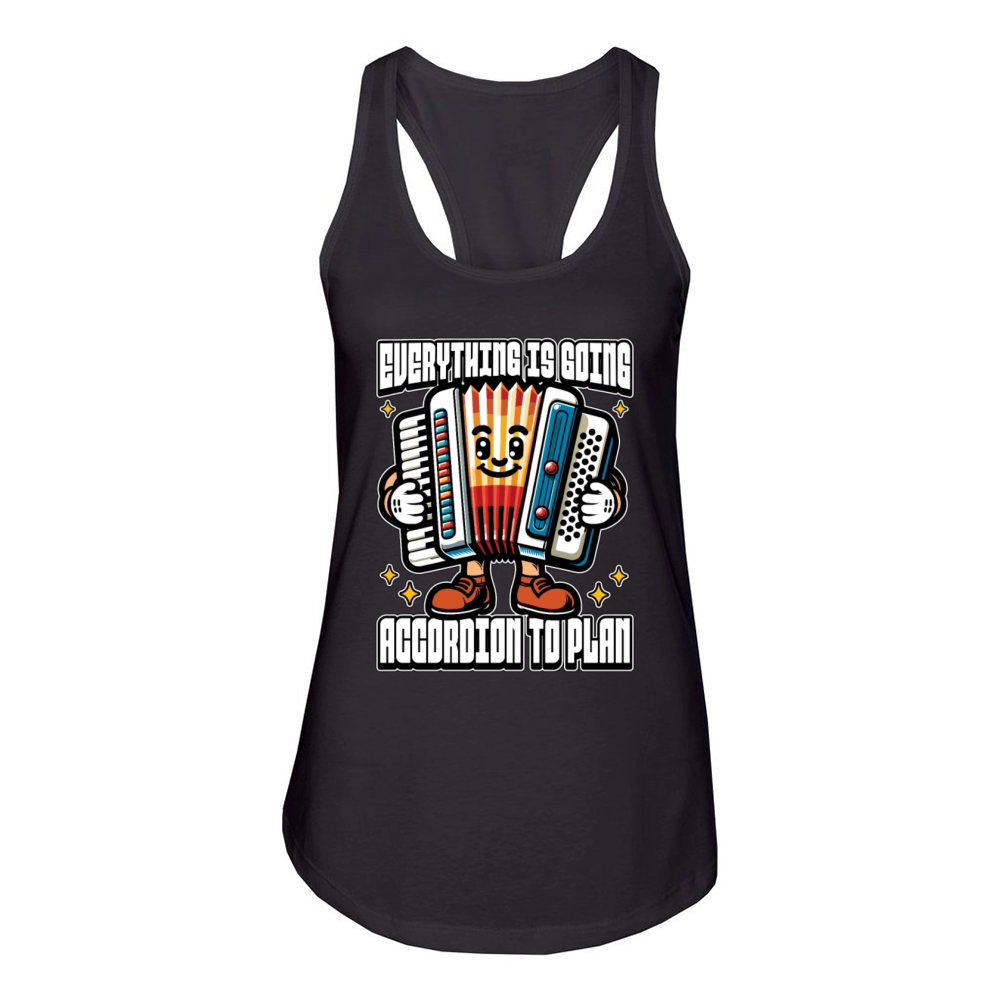 Accordion Everything Is Going Accordion Musician Women's Racerback Tank