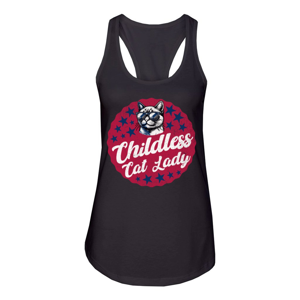 Childless Cat Lady Vintage Women's Racerback Tank